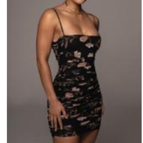 JLUXLABEL Ruched Floral Dress - Picture 1 of 4